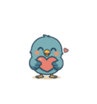 幸せのアオイトリ「とりこっぴ」（個別スタンプ：21）