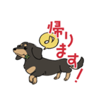 陽気なダックスフンド/ブラックタン（個別スタンプ：23）