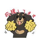 陽気なダックスフンド/ブラックタン（個別スタンプ：25）