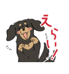 陽気なダックスフンド/ブラックタン（個別スタンプ：39）