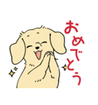 陽気なダックスフンド/イエロー（個別スタンプ：7）