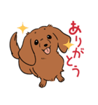 陽気なダックスフンド/レッド（個別スタンプ：2）