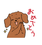 陽気なダックスフンド/レッド（個別スタンプ：7）