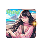 #Driving along the seaside sunny day.（個別スタンプ：3）