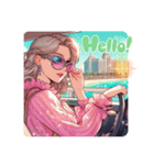 #Driving along the seaside sunny day.（個別スタンプ：7）