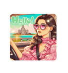 #Driving along the seaside sunny day.（個別スタンプ：10）