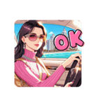 #Driving along the seaside sunny day.（個別スタンプ：14）