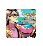 #Driving along the seaside sunny day.（個別スタンプ：15）