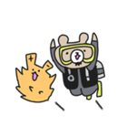 くまさんダイバー（個別スタンプ：9）