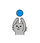 バレーする黒うさぎ（個別スタンプ：2）