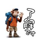 登山好きなモンキーズ 第二弾（個別スタンプ：12）