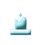 オリジナルキャラ作ろー【水色】（個別スタンプ：3）