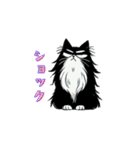 もふもふ白黒猫の即レススタンプ（個別スタンプ：22）