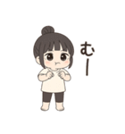【ゆるっとお団子ヘア彼女】（個別スタンプ：3）
