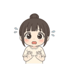 【ゆるっとお団子ヘア彼女】（個別スタンプ：9）