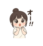 【ゆるっとお団子ヘア彼女】（個別スタンプ：14）