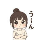 【ゆるっとお団子ヘア彼女】（個別スタンプ：15）