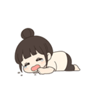 【ゆるっとお団子ヘア彼女】（個別スタンプ：19）