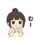 【ゆるっとお団子ヘア彼女】（個別スタンプ：21）