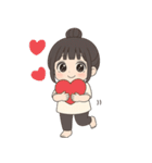 【ゆるっとお団子ヘア彼女】（個別スタンプ：23）