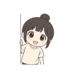 【ゆるっとお団子ヘア彼女】（個別スタンプ：25）