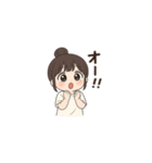 【ゆるっとお団子ヘア彼女】（個別スタンプ：34）