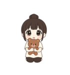 【ゆるっとお団子ヘア彼女】（個別スタンプ：38）
