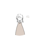 ゆるい人と漢字（個別スタンプ：6）