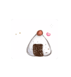 おしゃれな梅おにぎりスタンプ（個別スタンプ：3）