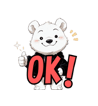 シロクマのくーくん（個別スタンプ：4）