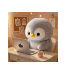 癒される♡かわいいふわふわペンギン（個別スタンプ：16）