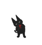 黒猫にゃんにゃんにゃん（個別スタンプ：4）