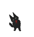 黒猫もふもふもふ（個別スタンプ：4）