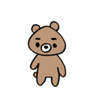 まゆげの持ち主。(くま)（個別スタンプ：1）