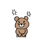 まゆげの持ち主。(くま)（個別スタンプ：7）