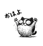 【New❗️】落書き猫………..（個別スタンプ：3）