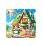#Light Green Cottage（個別スタンプ：9）