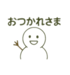 シンプルな雪だるまスタンプ（個別スタンプ：3）