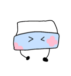花柄のティッシュ箱スタンプ（個別スタンプ：2）