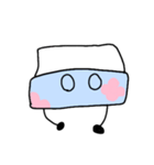 花柄のティッシュ箱スタンプ（個別スタンプ：8）