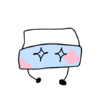 花柄のティッシュ箱スタンプ（個別スタンプ：16）