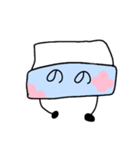 花柄のティッシュ箱スタンプ（個別スタンプ：18）