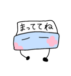 花柄のティッシュ箱スタンプ（個別スタンプ：24）
