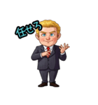 外国人ビジネスマンのちびキャラスタンプ（個別スタンプ：6）