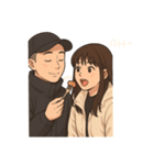 恋人同士の普段のやりとり-奈々＆Nick（個別スタンプ：2）