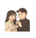 恋人同士の普段のやりとり-奈々＆Nick（個別スタンプ：8）