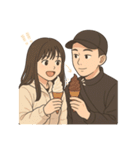 恋人同士の普段のやりとり-奈々＆Nick（個別スタンプ：9）