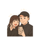 恋人同士の普段のやりとり-奈々＆Nick（個別スタンプ：12）