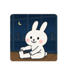 バレーする白うさぎ①（個別スタンプ：9）