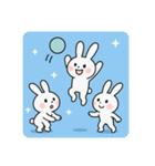 バレーする白うさぎ①（個別スタンプ：13）
